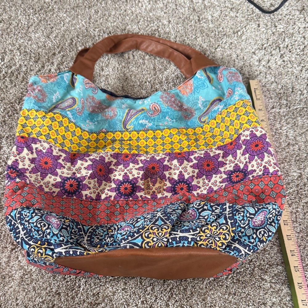 Claire's Colorful Paisley and Floral Tote